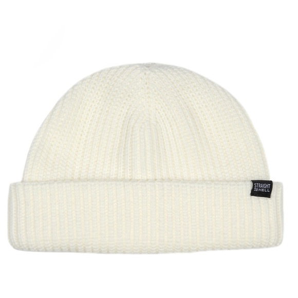 Straight to Hell Accessories - ❄️SALE❄️Unisex Bone White Short Beanie Straight to Hell